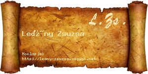 Leány Zsuzsa névjegykártya